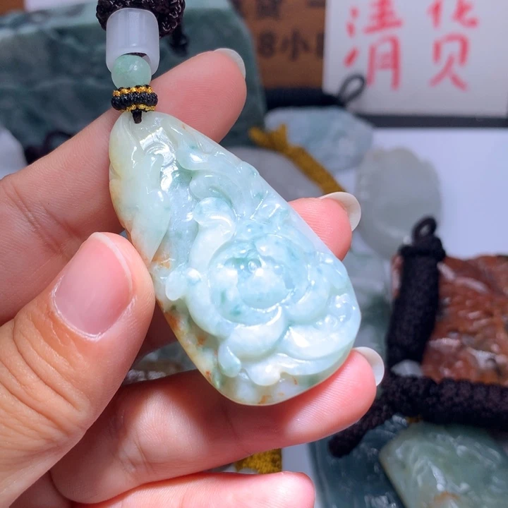 翡翠未镶嵌颈饰保真天然A货翡翠