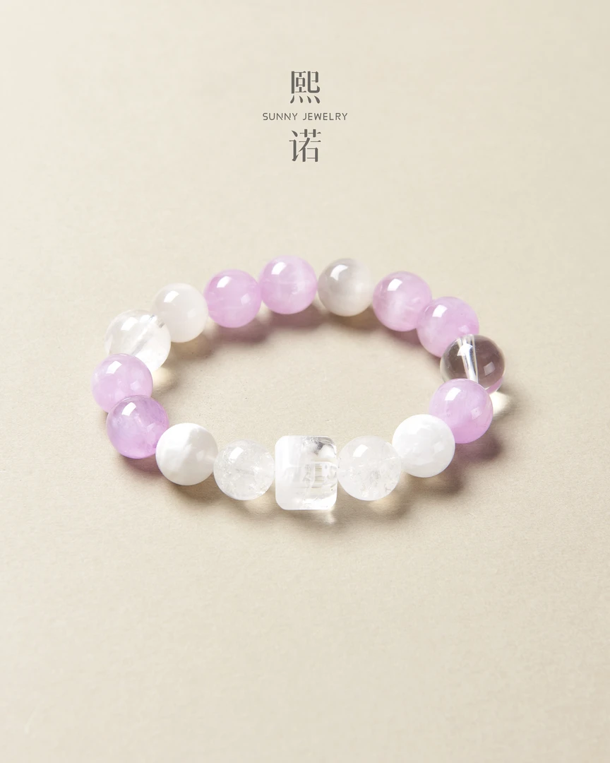懒猫nono│Saynono 守护神_紫锂辉天然水晶手链(多样性发其一)