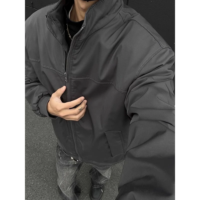 gtal醋哥三防飞行夹克棉服男冬季立领教练工装外套硬汉美式棒球服