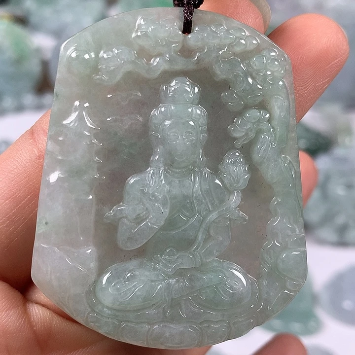 颈饰未镶嵌翡翠观音福利