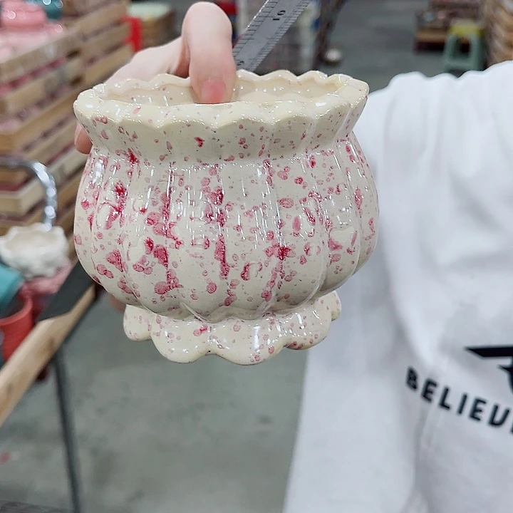 有孔，凑10元包邮陶瓷花盆发货！