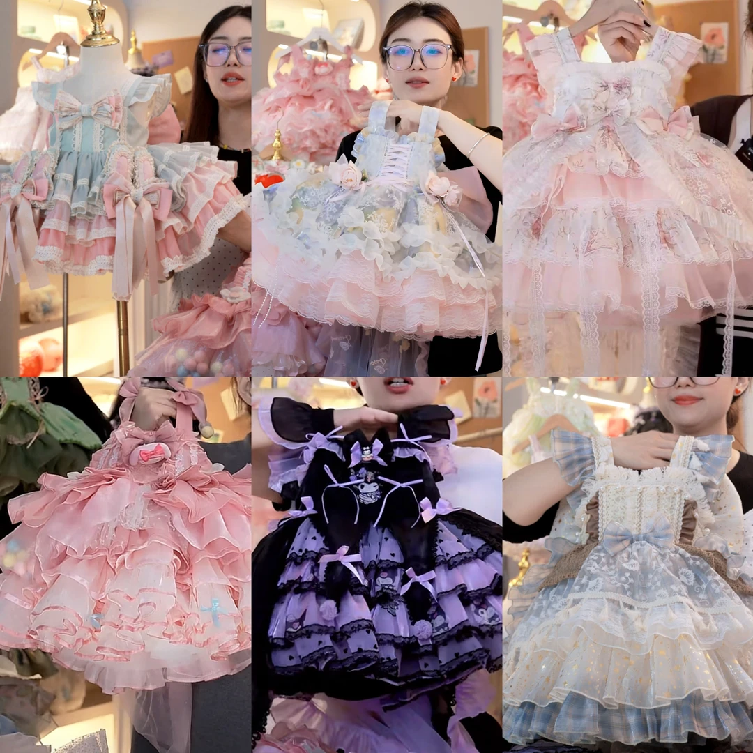 【吊带款】洛丽塔女宝礼服连衣裙儿童吊带周岁夏季甜美裙子春夏裙