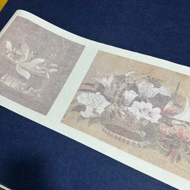 【升级纳米宋代花篮图雅集长卷】大风堂纳米半生熟毛笔书法作品纸