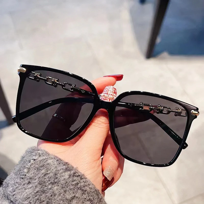 墨镜女士防紫外线粉色高级感复古大框方形女款2025新款太阳眼镜潮