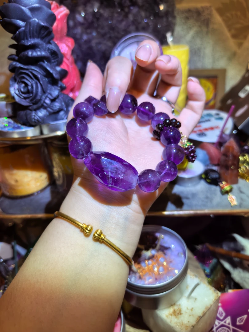 非金属珐琅手链 巨无霸紫葡萄款手链