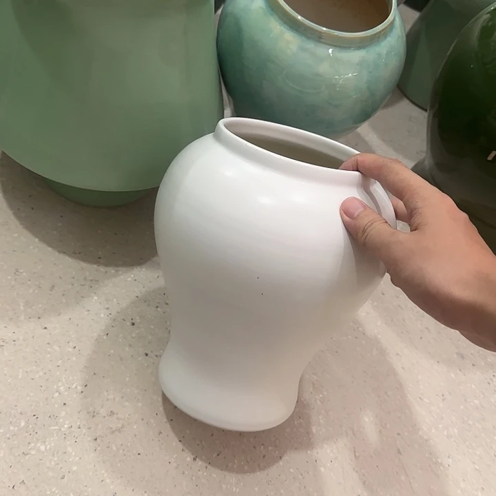 白泥花盆微瑕无孔