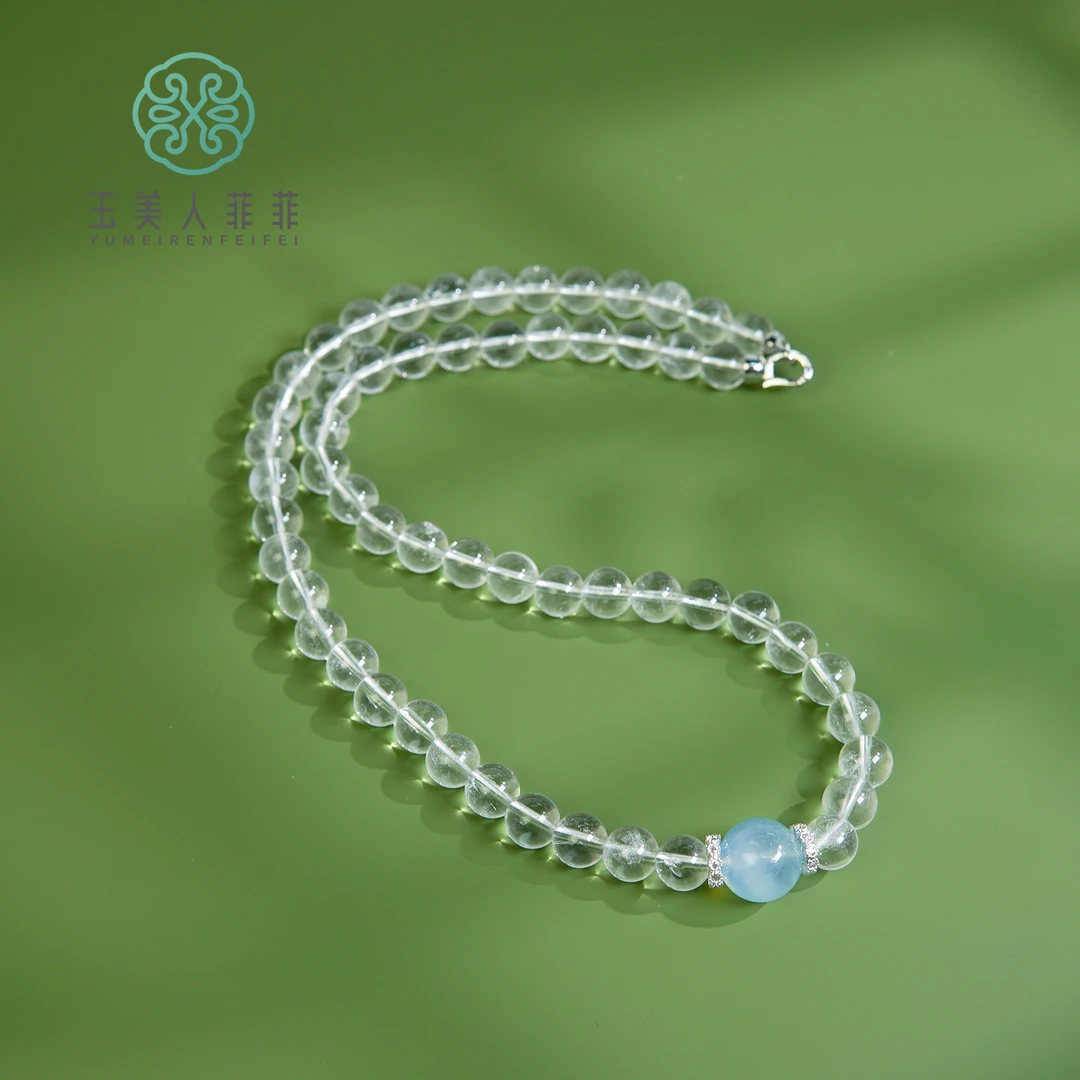 珠光宝气~水晶圆珠约8mm项链