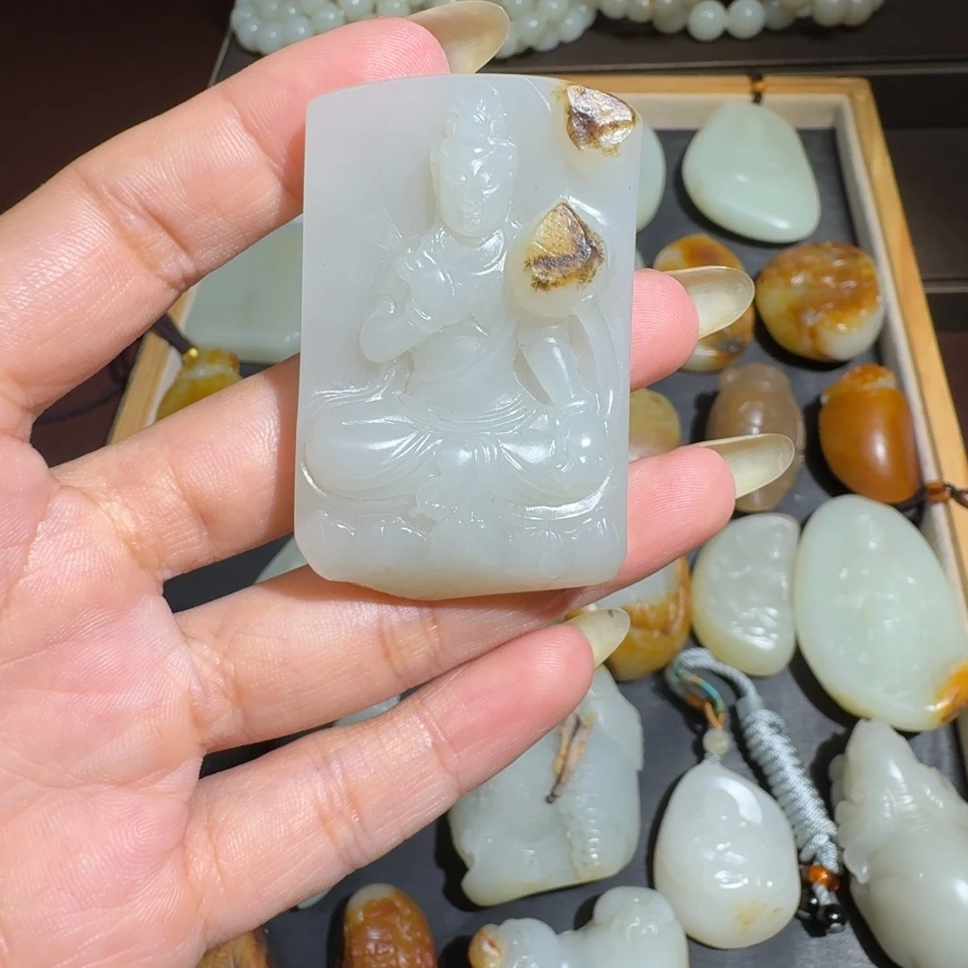 和田玉未镶嵌吊坠(不含链)