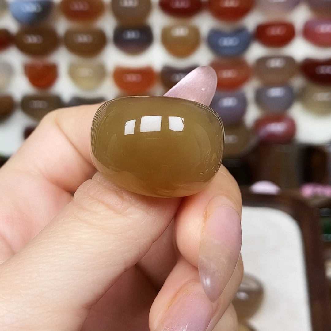 花***装玛瑙/玉髓合金戒指