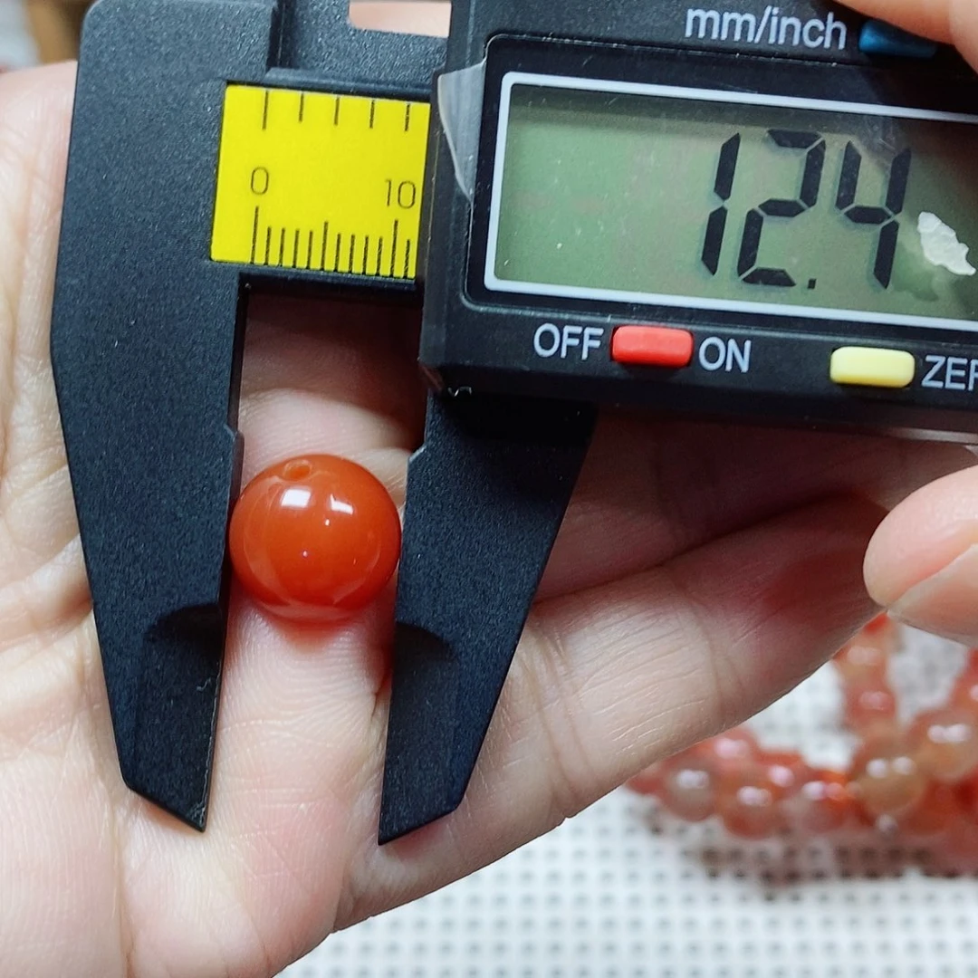 南红玛瑙单珠未镶嵌卡12樱桃红