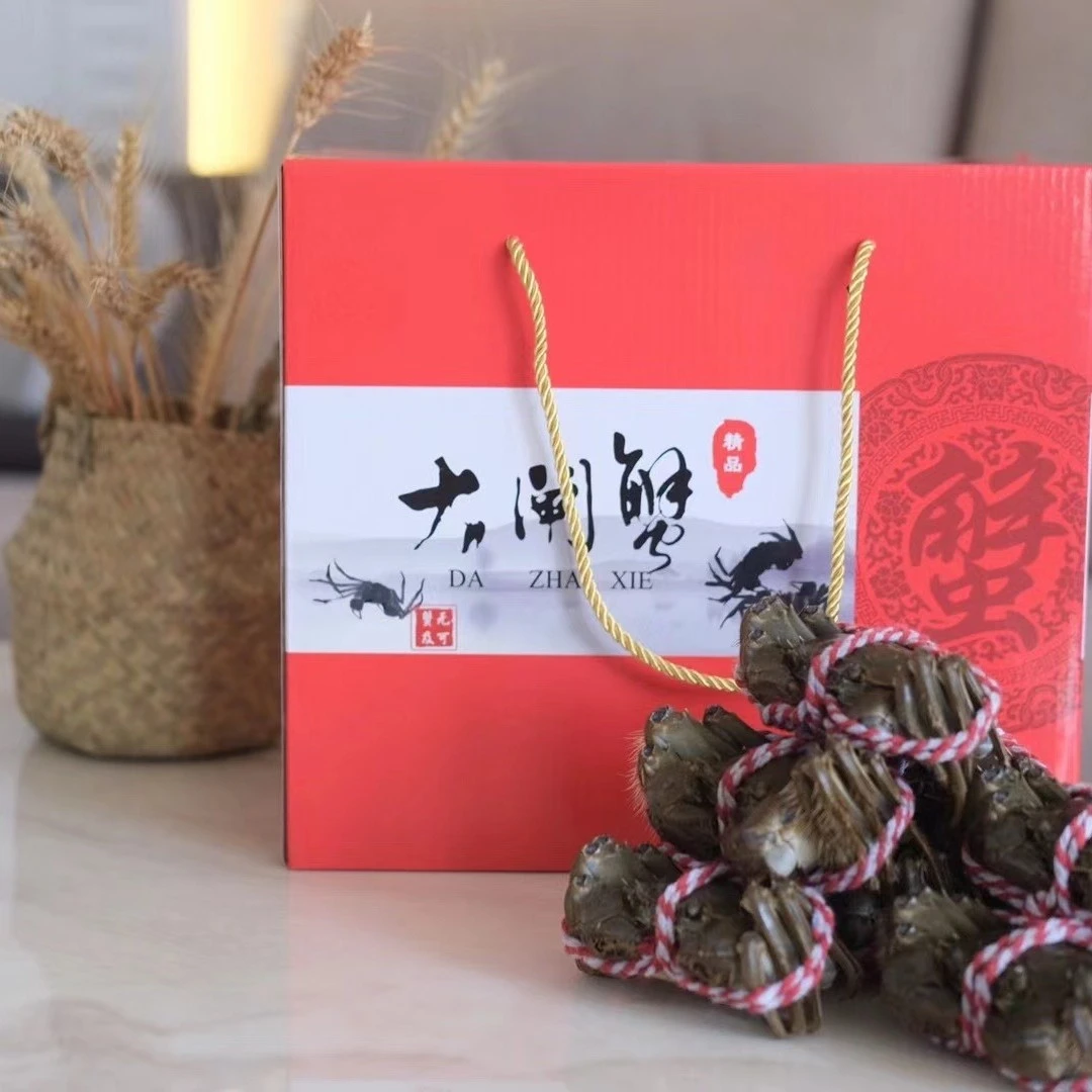 活的大闸蟹1.7两10只公礼盒海鲜