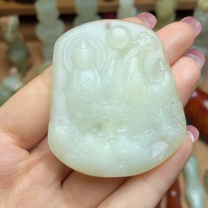 蛇纹石玉未镶嵌颈饰