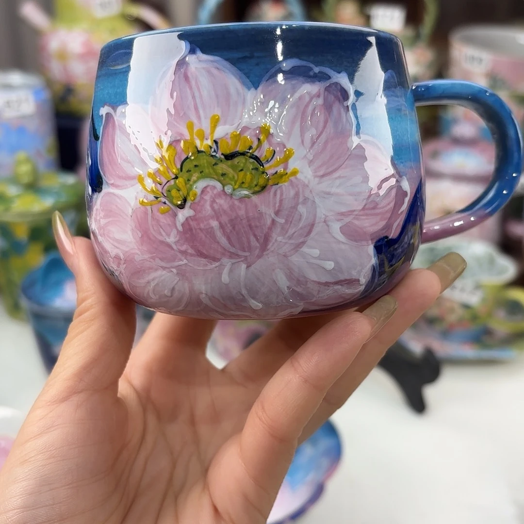 景德镇手绘高温釉下彩陶瓷茶具