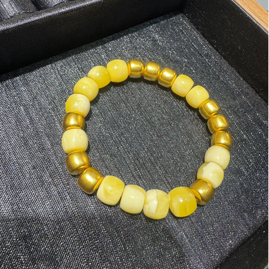 足金卡八直切手串15手围