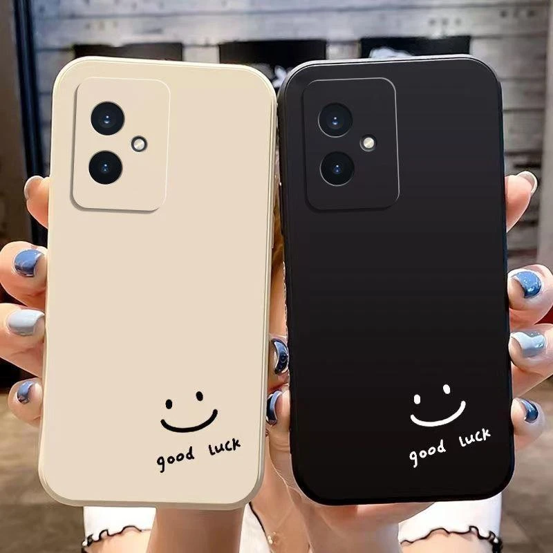 黑白简约笑脸适用荣耀100手机壳MAA-AN00软套软硅胶保护套情侣潮