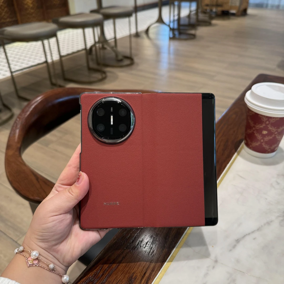 适用华为matex6手机壳新款真皮x6典藏版高档商务智能视窗翻盖皮套