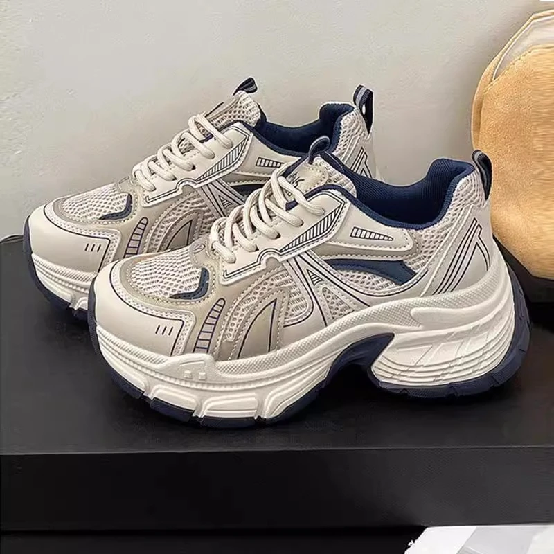 啄木鸟厚底增高老爹鞋女2025新款春秋百搭休闲运动鞋爆款阿甘鞋子