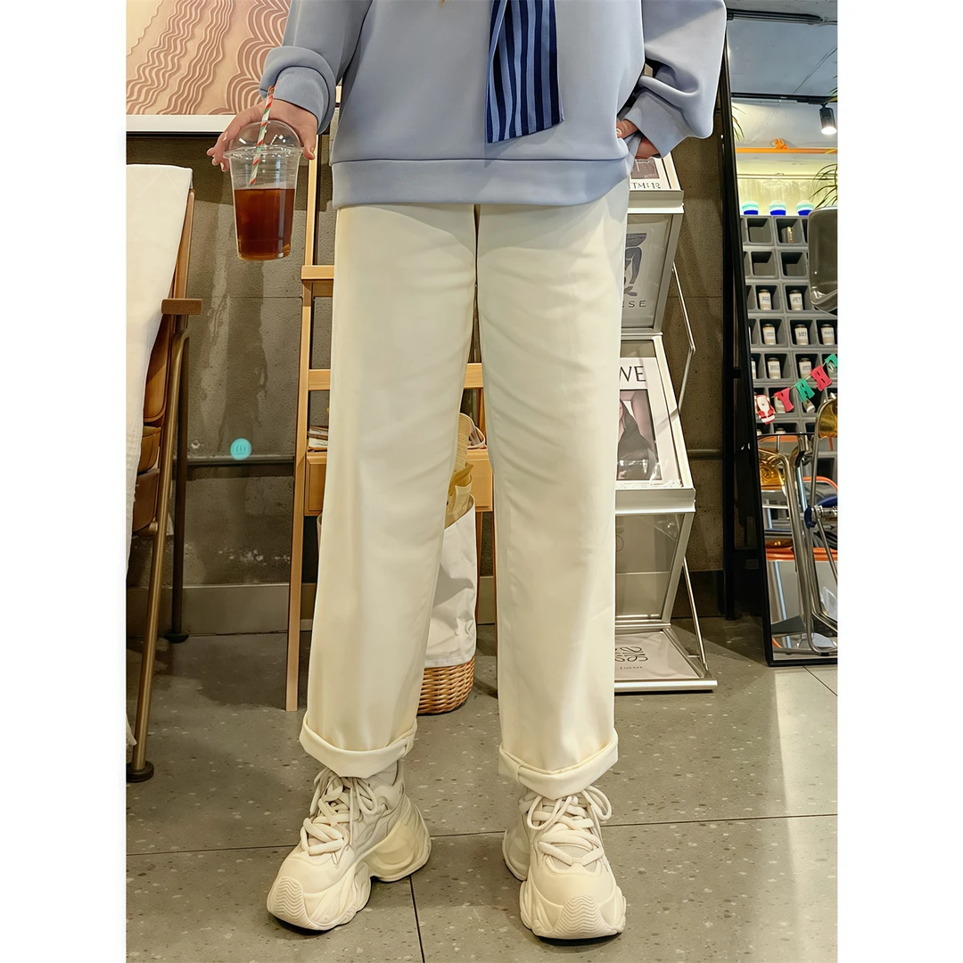 哥本哈根 / 百搭款弹力水洗棉老爹裤3786花契200斤胖mm潮流遮肉