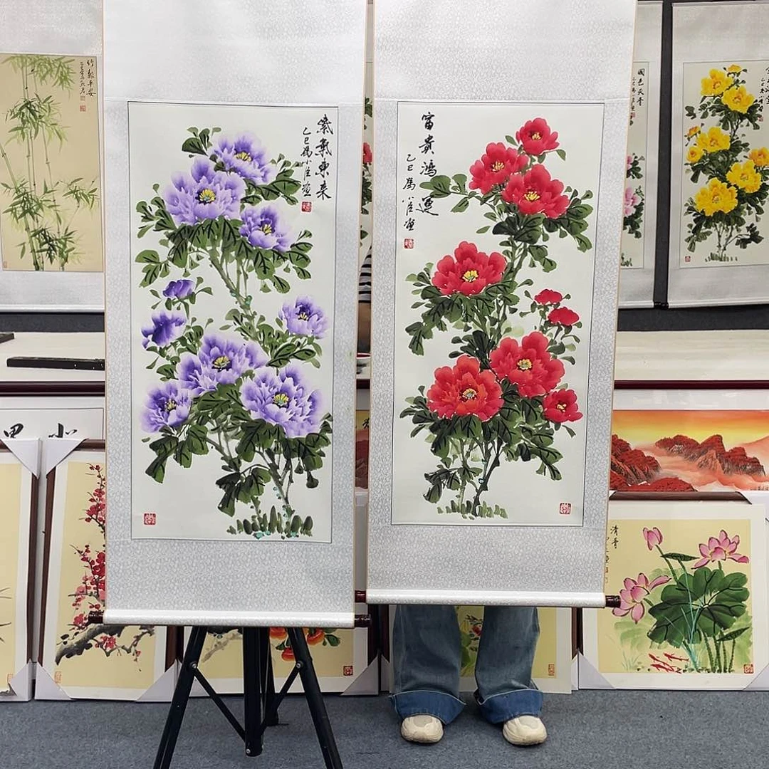 国画手绘手写作品