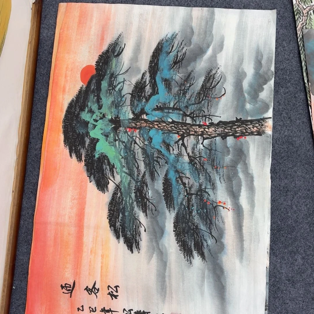 帅***˗国画68×46手绘作品画画画
