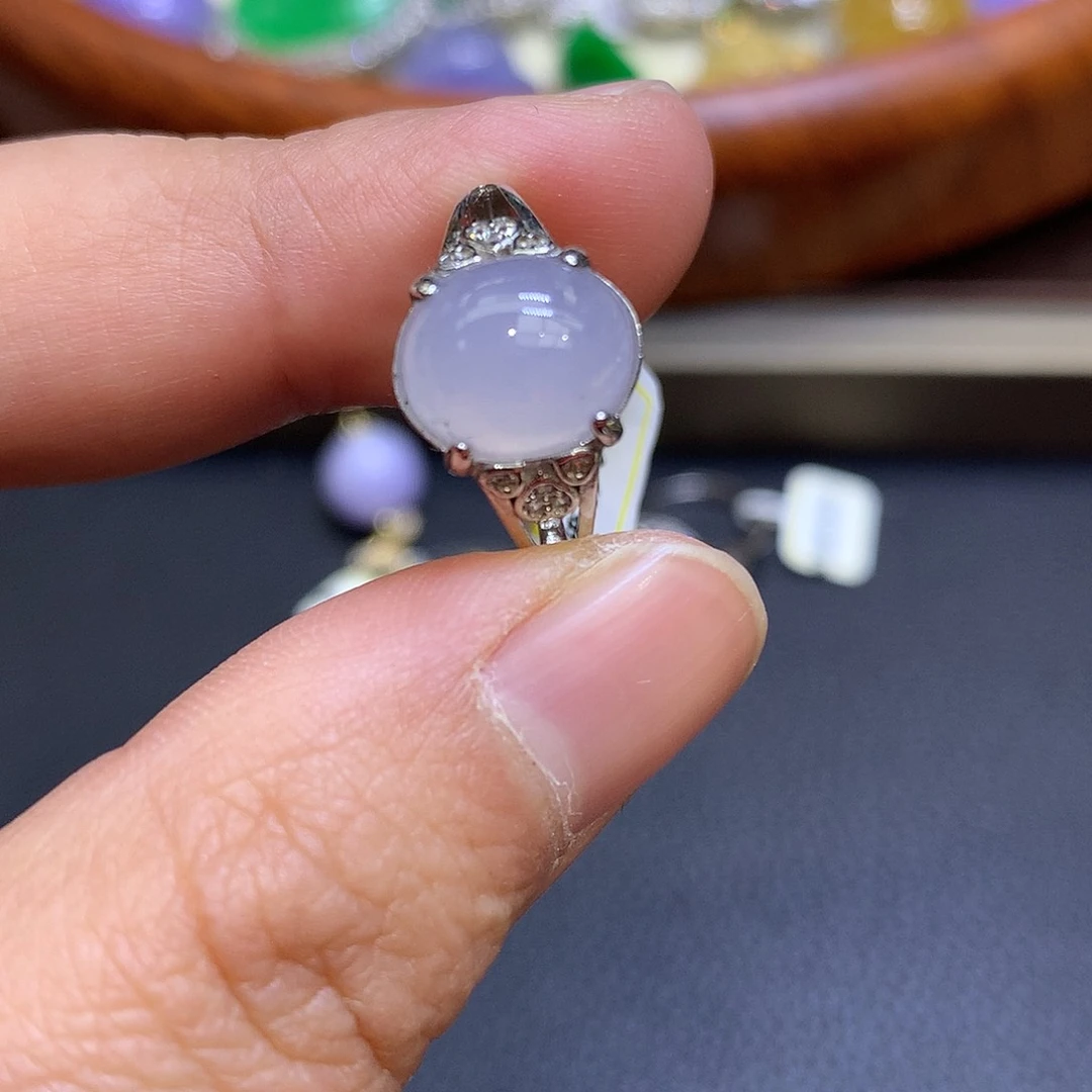 翡翠颈饰银S925镶嵌翡翠吊坠