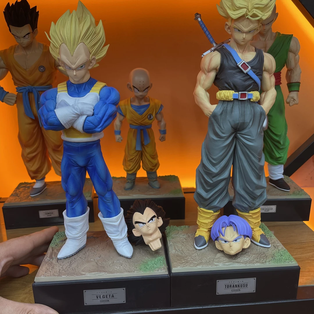 两个手办Z战士贝吉塔+Z战士特兰克斯可换头可拔剑手办