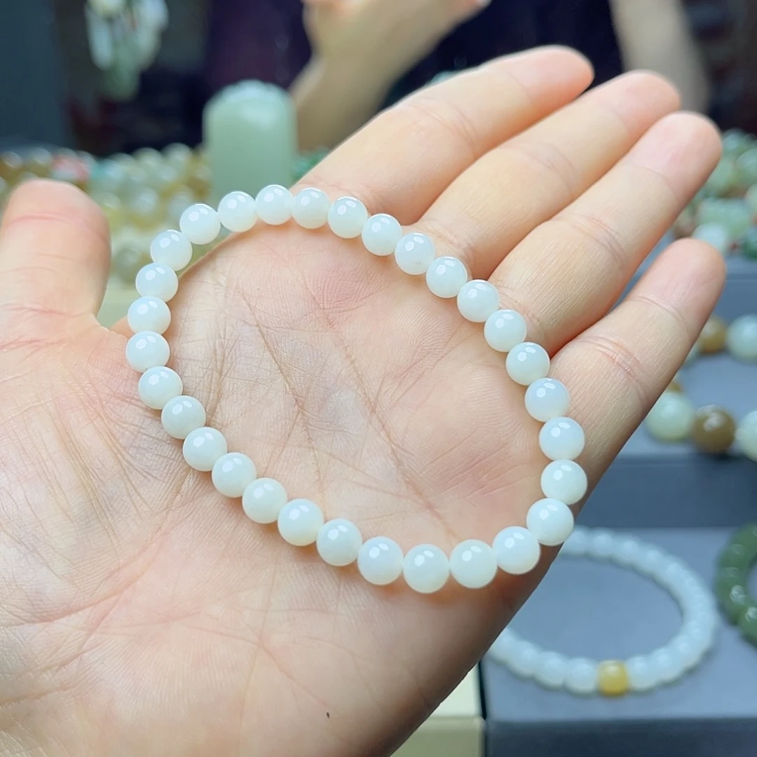 和田玉手链未镶嵌步*