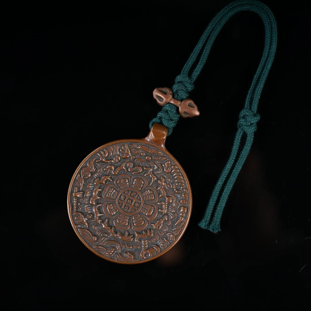 铜合金吊坠 清晰头模紫铜西藏腰挂钥匙挂九宫牌佛珠念珠配