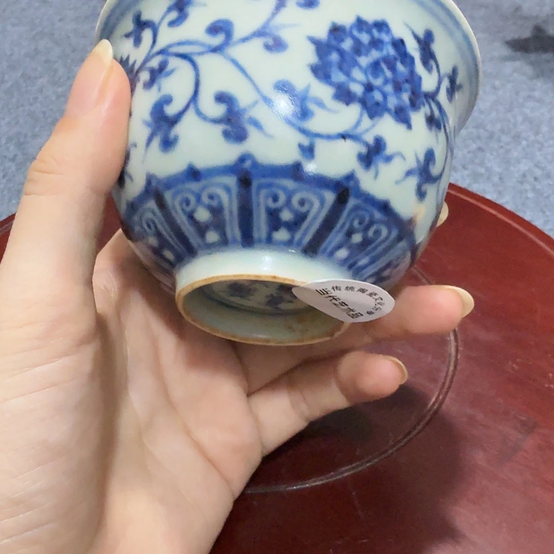 一***缘瓷片青花杯子一件完整完整