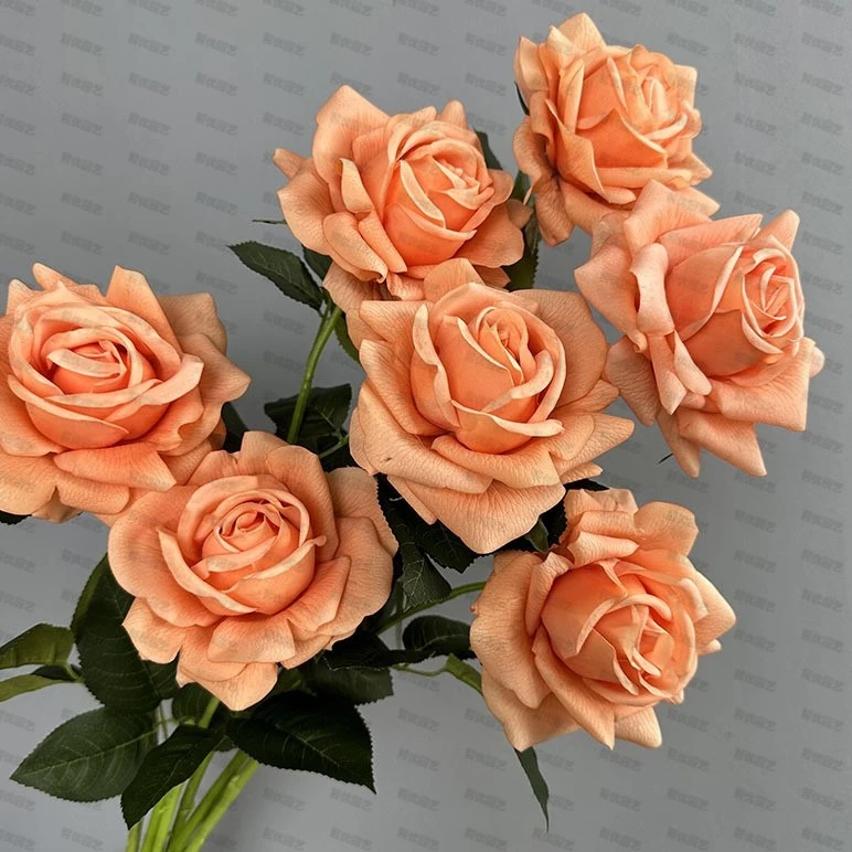 新款仿真花玫瑰装饰插花情人节花摆件高档ins花高级感逼真仿真花