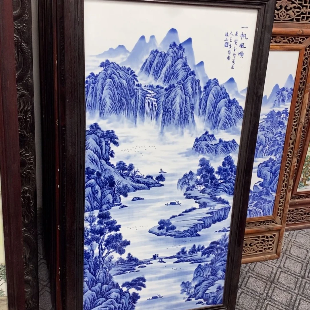 瓷1.2*66-1景德镇瓷板画柴窑烧制