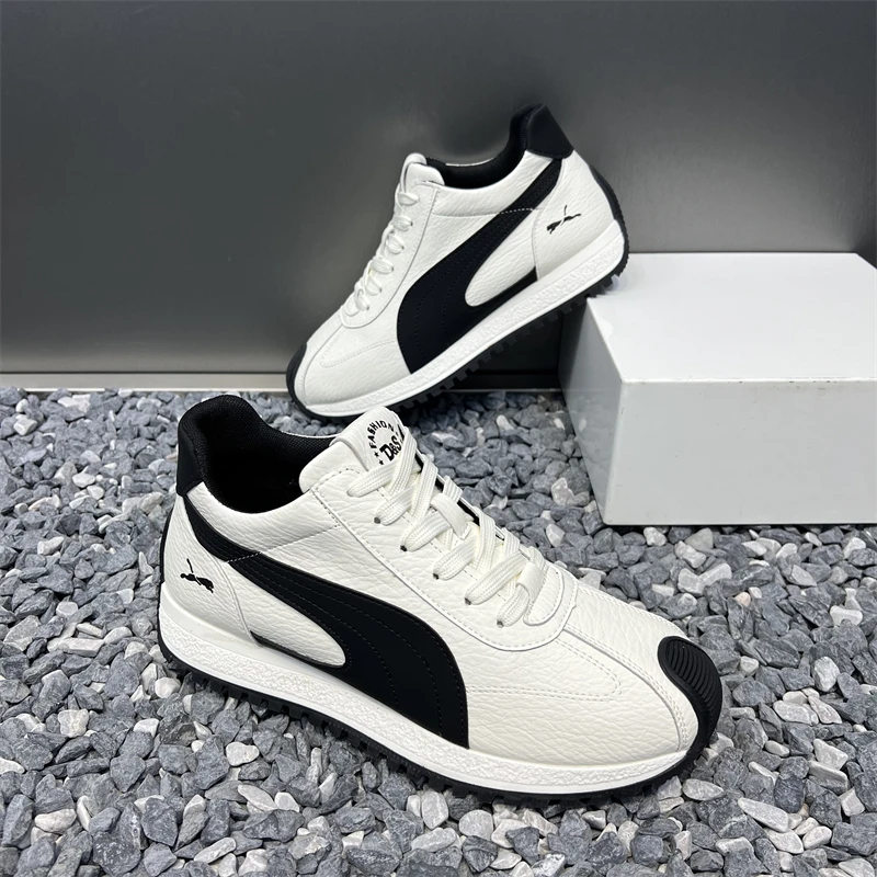 秋季新款男款潮鞋圆头系带增高鞋休闲尚时舒适经典百搭个性潮流