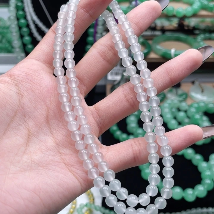 石英质玉（非洲翠）手链未镶嵌