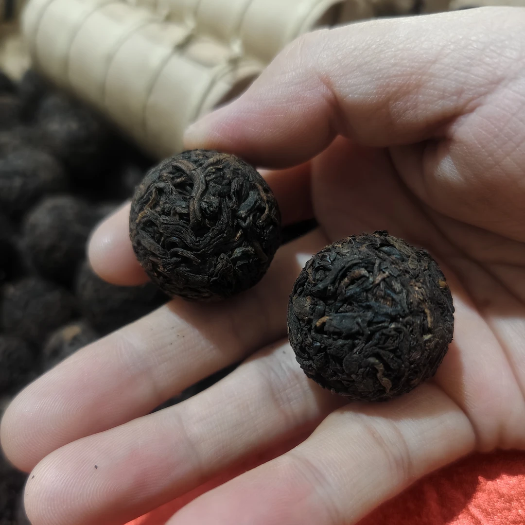 樟香7g熟茶龙珠云南勐海普洱甜润醇厚冷天喝的熟茶