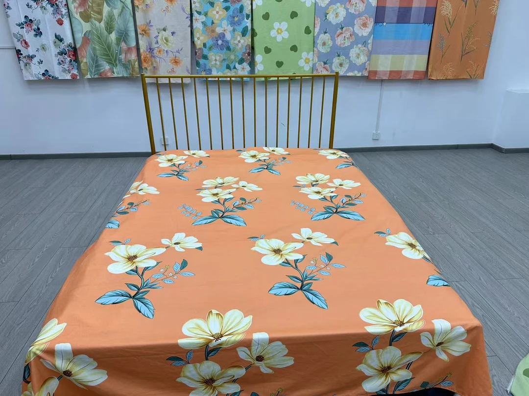 米白大花 柔软床单230cm*240cm