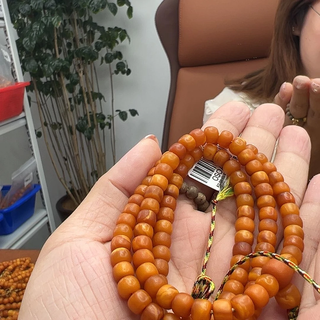 手链琥珀未镶嵌橘皮手串6MM