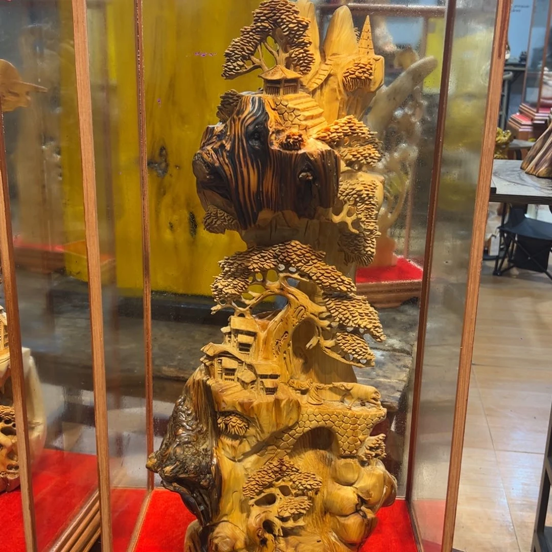 金丝楠皮*?崖柏木雕刻