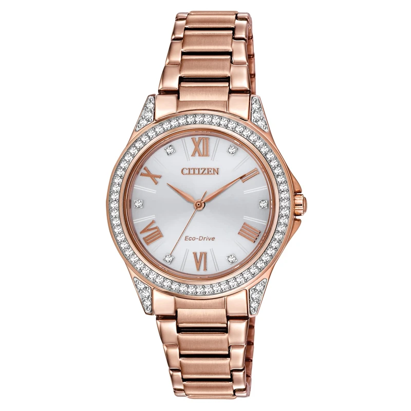 Citizen/西铁城Pov 光动能玫瑰金色女士腕表 直径 34mm 10832
