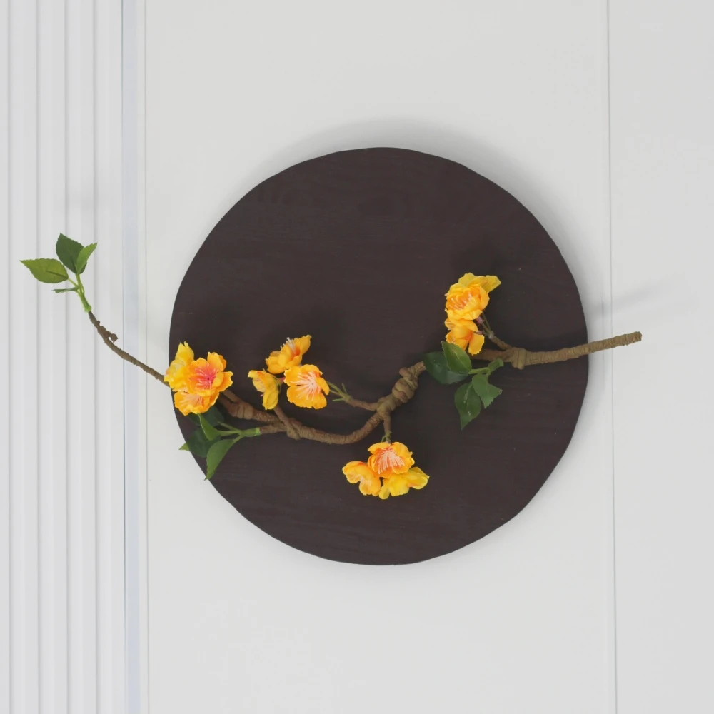 创意家居装饰挂件墙上墙面墙壁装饰挂件圆形立体壁饰墙饰挂饰梅花
