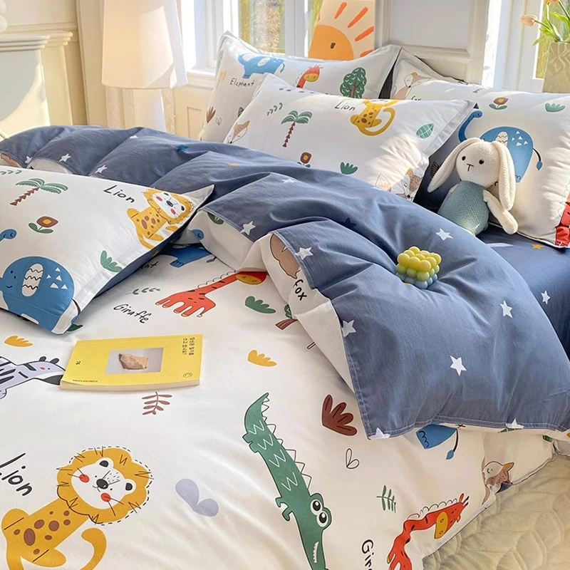 全棉纯棉单被套单件150x200x230单人被罩单套180x220x240双人被单