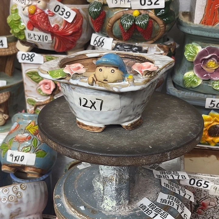 粗陶材质多肉花盆