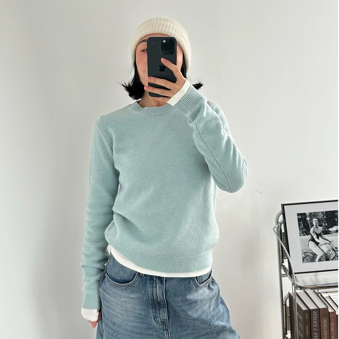 Action Studios 大大推荐新款绵羊毛圆领长袖毛衣WW7621