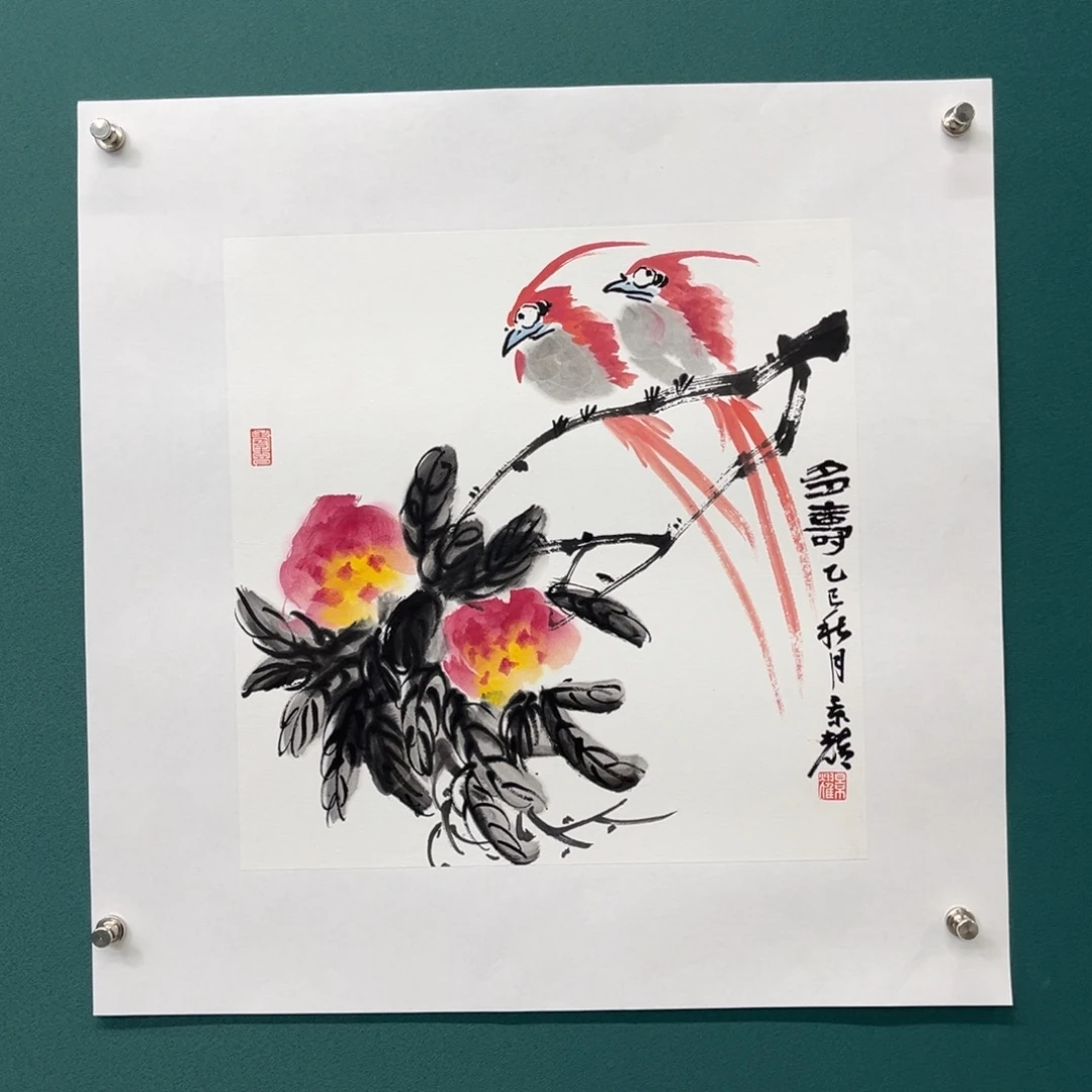 国画艺术家真人手绘