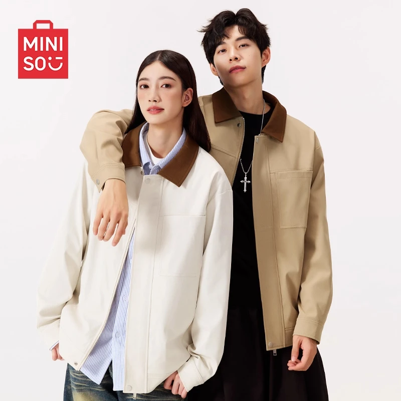 MINISO名创优品底特律夹克外套男秋2025新款复古巴恩风工装休闲宽
