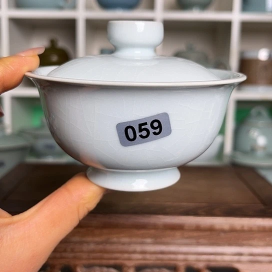 杯059月才釉小乔两才盖碗一级品手工薄胎