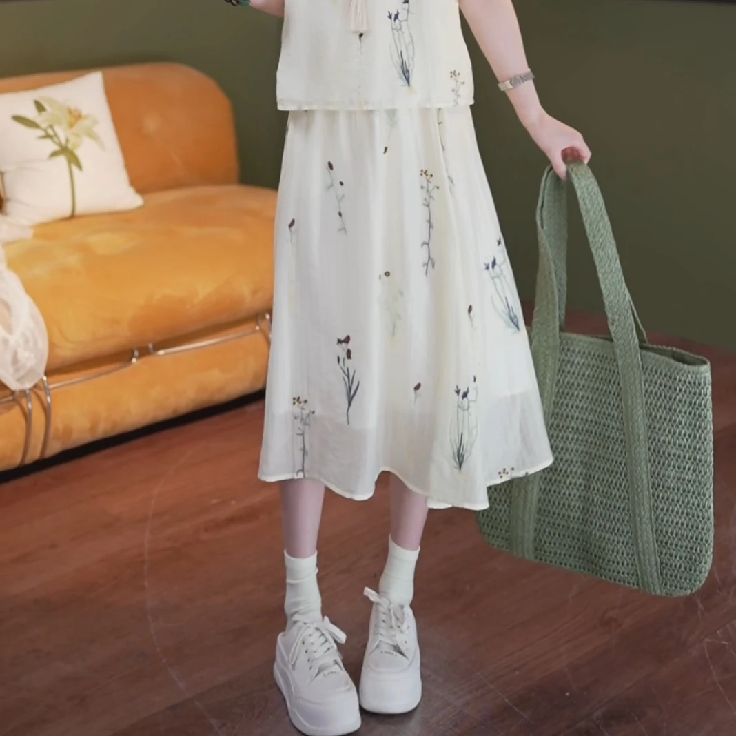 余紫绮【柠檬阳光】夏日新款时尚休闲百搭显瘦半身裙女ZW2023467