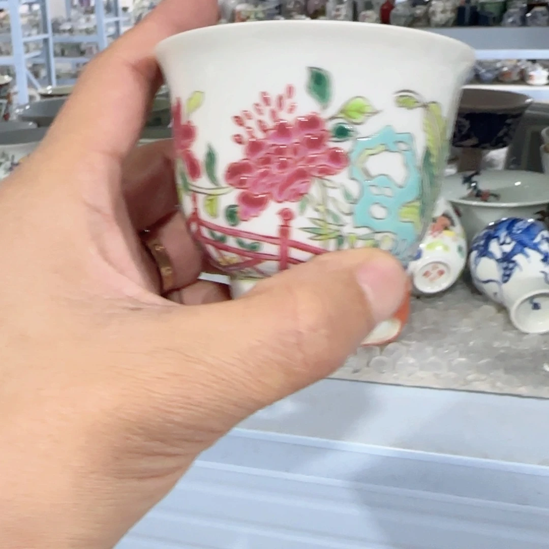 手绘瓷器，全部处理