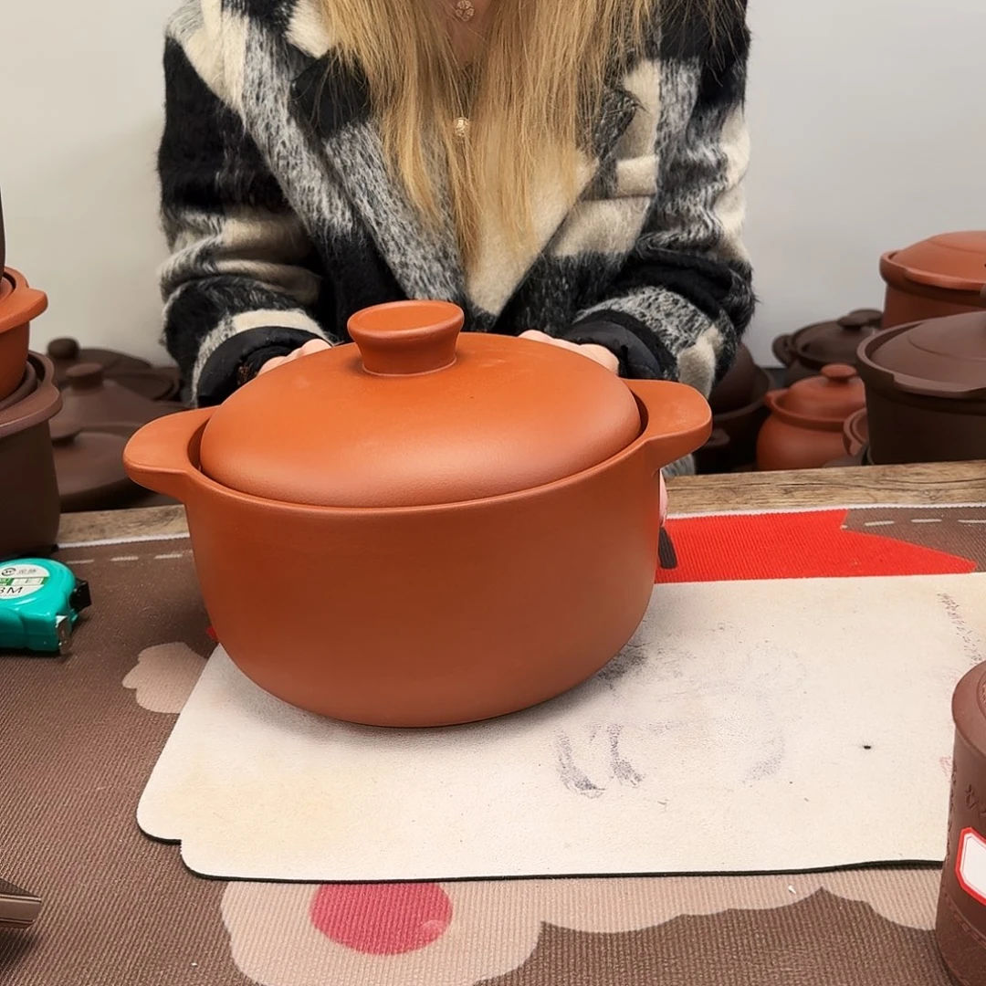 紫砂砂锅3.5升正品无暇