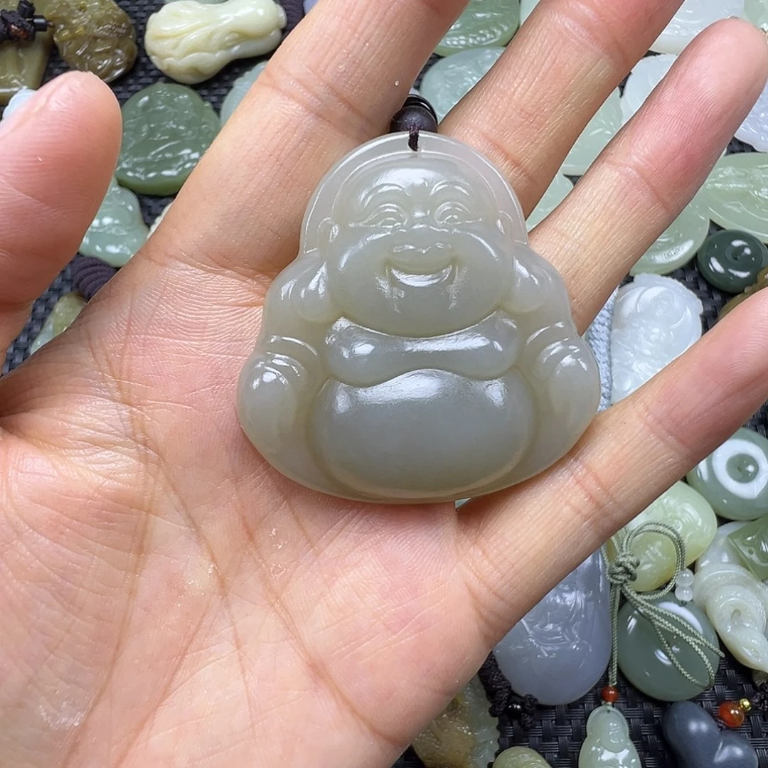 和田玉未镶嵌吊坠(赠链)卡48