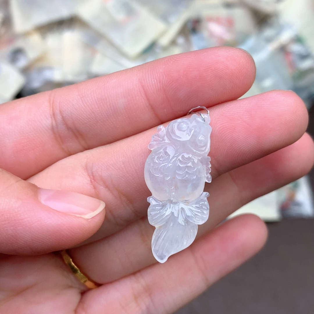 翡翠未镶嵌挂件一